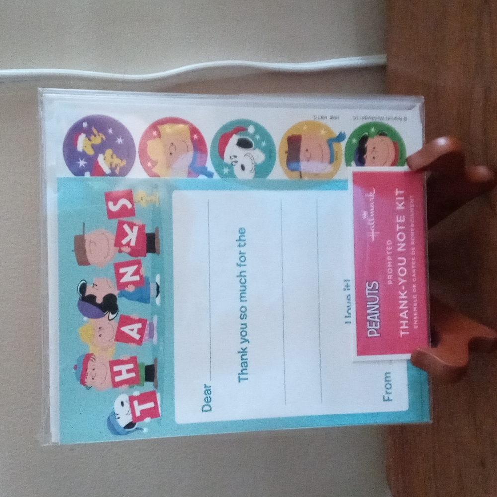 Peanuts thank you card